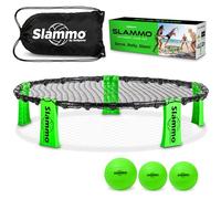 GoSports Ensemble de Jeu Slammo (Comprend 3 Balles, Étui de Transport et Règles, Français Non Garanti) - Jeu de Filet Circulaire pour Pelouse, Plage et Fête