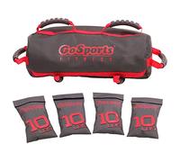 GoSports Exercise Weights Sac de Musculation pour entraînement - Maximum 18,1 kg, Exercices de Fitness pour Tous Les Niveaux de compétence - Remplissez Simplement avec du Sable Unisexe, Gris, Rouge