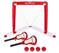 GoSports Jeu de Crosse Flottant pour Piscine - Comprend Un But de Crosse de Piscine, 2 bâtons de Crosse d'eau et 4 balles en Caoutchouc Souple