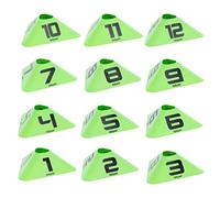 GoSports Lot de 12 cônes de Sport Modernes avec cônes numérotés Optimal pour Le Football, Le Basket-Ball et Plus Encore