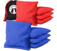GoSports Lot de 8 Réglementaires de Lancer de Poches Mixte Adulte, Red, Blue, Regulation