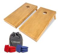 GoSports Lot de Planches de Cornhole de Qualité Commerciale, Comprend 8 Sacs de Style Tournoi Réglementaire, Marron Clair, 1.2 X 0.6 M