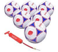 GoSports Premier Lot de 6 Ballons de Football avec Pompe de Qualité Premuim, Taille 3