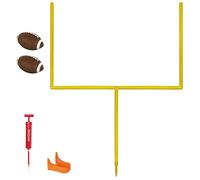 GoSports Pro Kick Challenge Ensemble de Poteaux de But de Football avec 2 Ballons de Football et Tee de Frappe - But Grandeur Nature