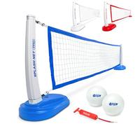 GoSports Splash Net Pro, Filet de Volley pour Piscine, Inclut 2 Ballons de Volley Aquatiques et Une Pompe, Bleu