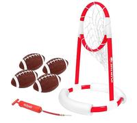 GoSports Splash Pass Floating Pool Football Game Includes Hoop, 4 Footballs and Pump