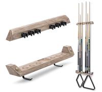 GoSports Support mural pour queue de billard - Peut contenir 6 queues et 2 supports triangulaires - Plusieurs couleurs disponibles
