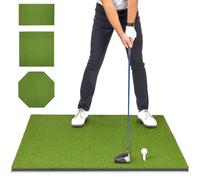 GoSports Tapis de Frappe de Golf Elite - 1,5 x 1,2 m - Tapis d'entraînement en Gazon Artificiel de 15 mm pour la Pratique du Swing en Intérieur et en Extérieur, Comprend 3 Tees en Caoutchouc
