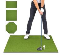 GoSports Tapis de Frappe de Golf Elite - 1,5 x 1,2 m - Tapis d'entraînement en Gazon Artificiel de 5 mm pour la Pratique du Swing en Intérieur et en Extérieur, Comprend 4 Tees en Caoutchouc