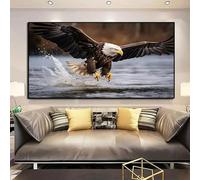 GOSRD Affiche Aigle planant, tableau sur toile représentant un animal volant aux griffes acérées, idéal pour la décoration moderne d'un salon ou d'une chambre (70 x 140 cm)