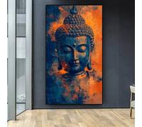 GOSRD Affiche bouddhiste pour salon, chambre, décoration intérieure, peintures de Bouddha, impressions de Bouddha sur toile, art mural (50 x 100 cm)