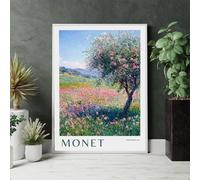 GOSRD Affiche champêtre de Monet, impression florale moderne sur toile, tableau de Claude Monet, art mural, décoration intérieure impressionniste (70 x 110 cm/sans cadre)