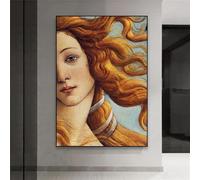GOSRD Affiche de peinture à l'huile classique de Sandro Botticelli, La Naissance de Vénus, reproduction d'art de la Renaissance sur toile (50x70cm/sans cadre)