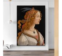 GOSRD Affiche de peinture à l'huile classique de Sandro Botticelli, reproduction d'art de la Renaissance, Naissance de Vénus, peinture sur toile, décoration intérieure (60x90cm/sans cadre)