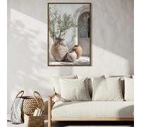 GOSRD Affiche minimaliste nordique représentant un olivier, en céramique, nature morte, impression sur toile, peinture, art mural, décoration rustique pour la maison (30x40CM/cadre intérieur)