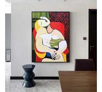 GOSRD Affiche murale abstraite de la série Picasso Dream, décoration moderne pour la maison, impression sur toile, décoration de salon (60 x 90 cm, sans cadre)