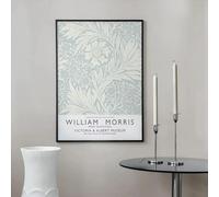 GOSRD Affiche nordique William Morris, peinture abstraite sur toile représentant des plantes, des soucis et des pieds-d'alouette, décoration murale pour la chambre ou la maison (70 x 100 cm)