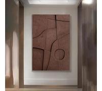 GOSRD Affiche sur toile HD minimaliste nordique « S'il vous plaît, ne pas » à blocs de couleur géométriques abstraits (60 x 85 cm) - Décoration pour salon ou maison