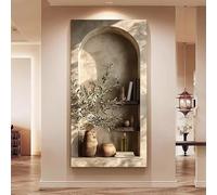 GOSRD Affiche sur toile représentant des branches d'olivier, peinture moderne pour chambre ou bureau (60 x 120 cm/sans cadre)