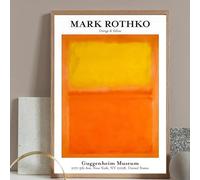 GOSRD Affiche vintage classique de Mark Rothko, peinture murale, chambre à coucher, salon, bar, restaurant, décoration d'intérieur, 70 x 100 cm, sans cadre