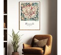 GOSRD Affiche William Morris Flowers Museum, impression minimaliste moderne sur toile, décoration murale pour salon (70 x 100 cm, sans cadre)