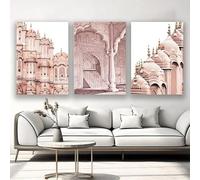 GOSRD Affiches et impressions sur toile représentant des paysages architecturaux de style arabe islamique, idéales pour le salon et la décoration intérieure (40 x 60 cm - 3 pièces/sans cadre).