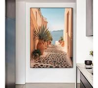 GOSRD Affiches et impressions sur toile représentant des paysages de la côte grecque estivale moderne, idéales pour la décoration du salon (40x60CM/sans cadre)