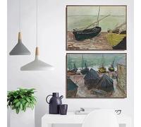 GOSRD Claude Monet Affiche Impressionniste Paysage Toile Peinture Vintage Galerie Mur Art Photo Salon Décoration Maison (30x40cm-2pcs)