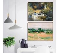 GOSRD Claude Monet Affiche Impressionniste Paysage Toile Peinture Vintage Galerie Mur Art Photo Salon Décoration (60x80cm-2pcs)