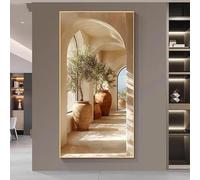 GOSRD Grande toile plate moderne abstraite avec arches, impression de paysage pour la décoration des salons et des chambres (55 x 110 cm/sans cadre)