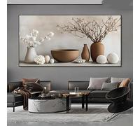 GOSRD Impression abstraite moderne, art mural, vase vintage, bouquet, peinture sur toile pour salon, chambre à coucher, décoration de la maison (30 x 60 cm)
