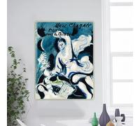 GOSRD Impression sur toile de Marc Chagall « Dessin » - Peinture à l'huile - Décoration murale (70 x 100 cm)