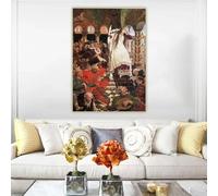 GOSRD Impression sur toile de Viktor Vasnetsov « La princesse qui ne souriait jamais », peinture à l'huile sur toile, affiche, décoration d'intérieur (60 x 85 cm)