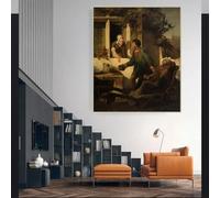 GOSRD Impression sur toile, peinture à l'huile, Lawrence Alma Tadema, « Le mendiant aveugle », affiche, tableau mural, décoration d'intérieur moderne (60 x 70 cm)