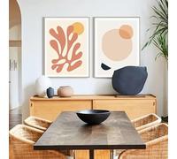 GOSRD Impressions sur toile, affiche d'art Morandi géométrique abstraite nordique simple, petite peinture de chambre fraîche, décoration de la maison (30x40cm-2pcs)