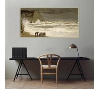 GOSRD Impressions sur toile Claude Monet, Mer agitée à Étretat, peinture à l'huile, affiche d'art, image murale, décoration intérieure (40 x 70 cm)