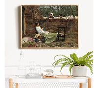 GOSRD Impressions sur toile de William Waterhouse « Bons voisins », peinture à l'huile sur toile, œuvre d'art classique, affiche, photo murale, décoration d'intérieur (70 x 100 cm)