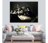 GOSRD Impressions sur toile « La leçon du Dr Nicolaes Tulp » Rembrandt, peinture à l'huile, décoration murale (60 x 90 cm)