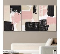 GOSRD Impressions sur toile, peintures décoratives abstraites modernes, blocs géométriques simples de style nordique, art mural pour la maison (40x60cm-3 pièces)