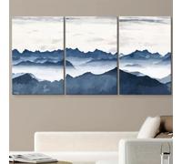 GOSRD Impressions sur toile, peintures décoratives modernes et minimalistes à l'encre, paysage, pour salon, entrée ou bureau (40 x 60 cm - 3 pièces)