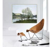 GOSRD Jean-Baptiste Camille Corot « Ville d'Avray, 1867 » - Reproduction sur toile - Peinture à l'huile - Affiche - Décoration murale (50 x 70 cm, sans cadre)