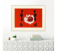 GOSRD Joan Miró « L'invention du feu », reproduction abstraite sur toile, peinture à l'huile, affiche, tableau, décoration murale pour salon (40 x 55 cm x 1 / sans cadre)