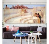 GOSRD Lawrence Alma-Tadema, « Sous le ciel bleu ionien », peinture à l'huile sur toile, décoration murale (30 x 60 cm)