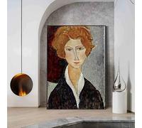 GOSRD Peinture sur toile représentant un visage de femme abstrait, affiches et impressions minimalistes, décoration murale pour salon (50 x 70 cm, sans cadre)