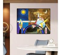 GOSRD Reproduction d'une célèbre peinture de Wassily Kandinsky, impression sur toile abstraite, peinture pour décoration de salon, 40 x 60 cm, sans cadre