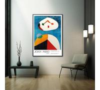 GOSRD Reproduction sur toile d'une affiche d'exposition française vintage consacrée aux œuvres de Joan Miró - Décoration murale (30 x 45 cm)