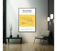 GOSRD Reproduction sur toile d'une affiche d'exposition française vintage consacrée aux œuvres de Matisse - Décoration murale (35 x 50 cm)
