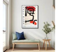 GOSRD Reproduction sur toile d'une affiche d'exposition vintage de 1959 présentant les œuvres de Paul Klee - Décoration murale (70x100cm)