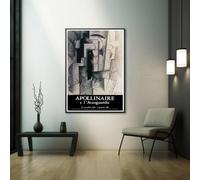 GOSRD Reproduction sur toile d'une affiche d'exposition vintage de 1984 présentant les œuvres d'Apollinaire - Décoration murale (30x45cm)