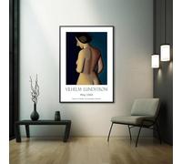 GOSRD Reproduction sur toile d'une affiche d'exposition vintage des œuvres de Vilhelm Lundstrom - Décoration murale (60x90cm)